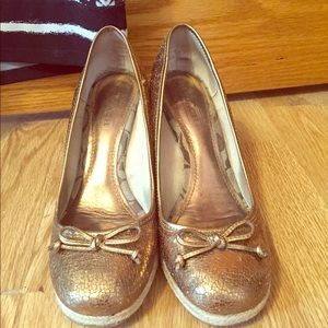 SOLD - Coach espadrille wedge sandals